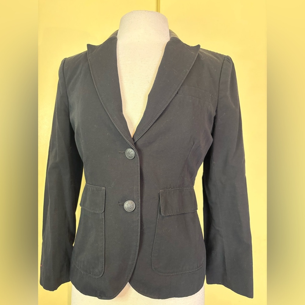 Rag & Bone Charcoal Blazer leather collar